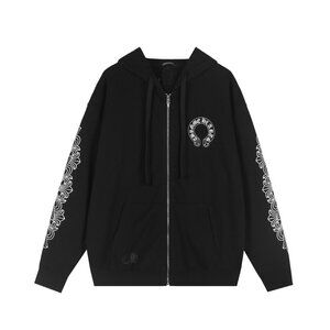 Chrome Hearts Horse Hoof Embroidered Hooded Pullover Sweater